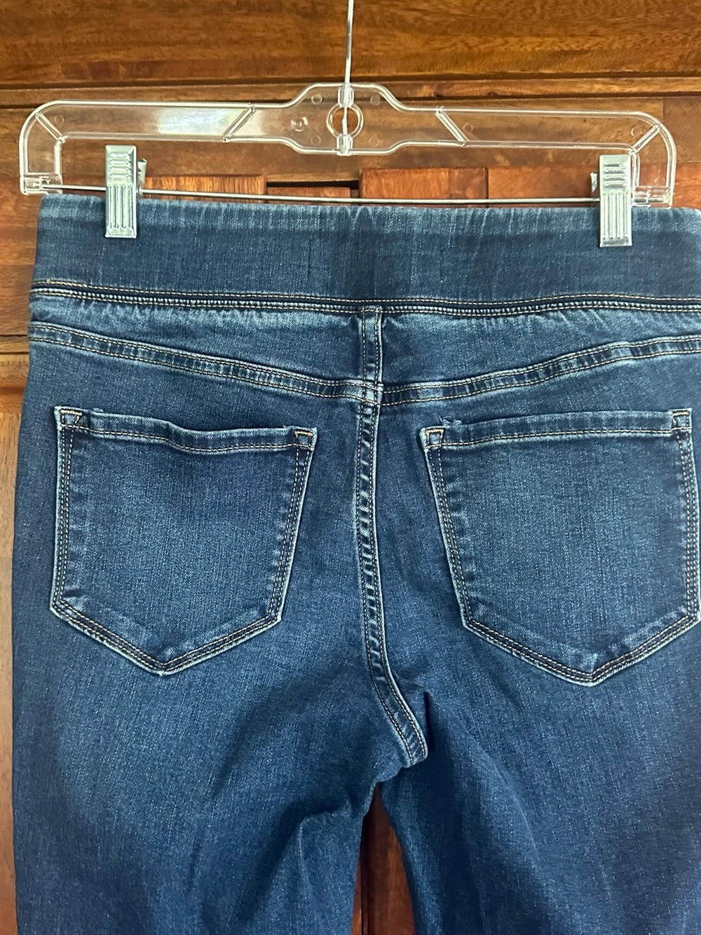 Old Navy Dark Blue Distressed “ROCKSTAR SUPER SKINNY” Jeggings - Picture 4 of 8